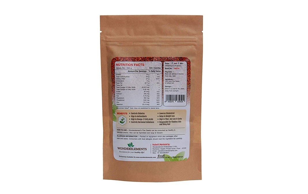 Wonderelements Roasted Flax Seeds    Pack  150 grams